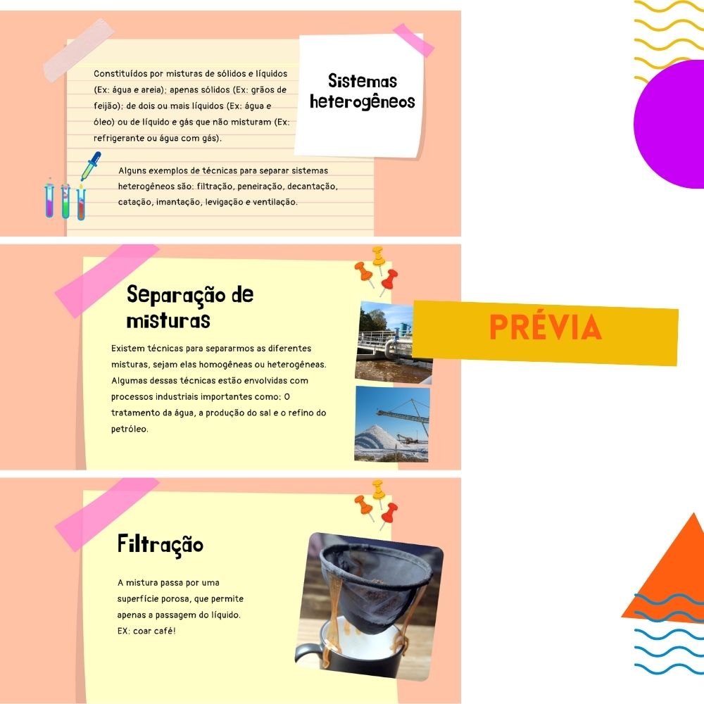 Slide separação de misturas - Loja atividades pedagógicas - Clarissa Neves