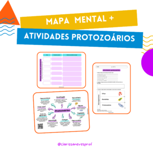 Mapa mental `+ atividades sobre protozoários
