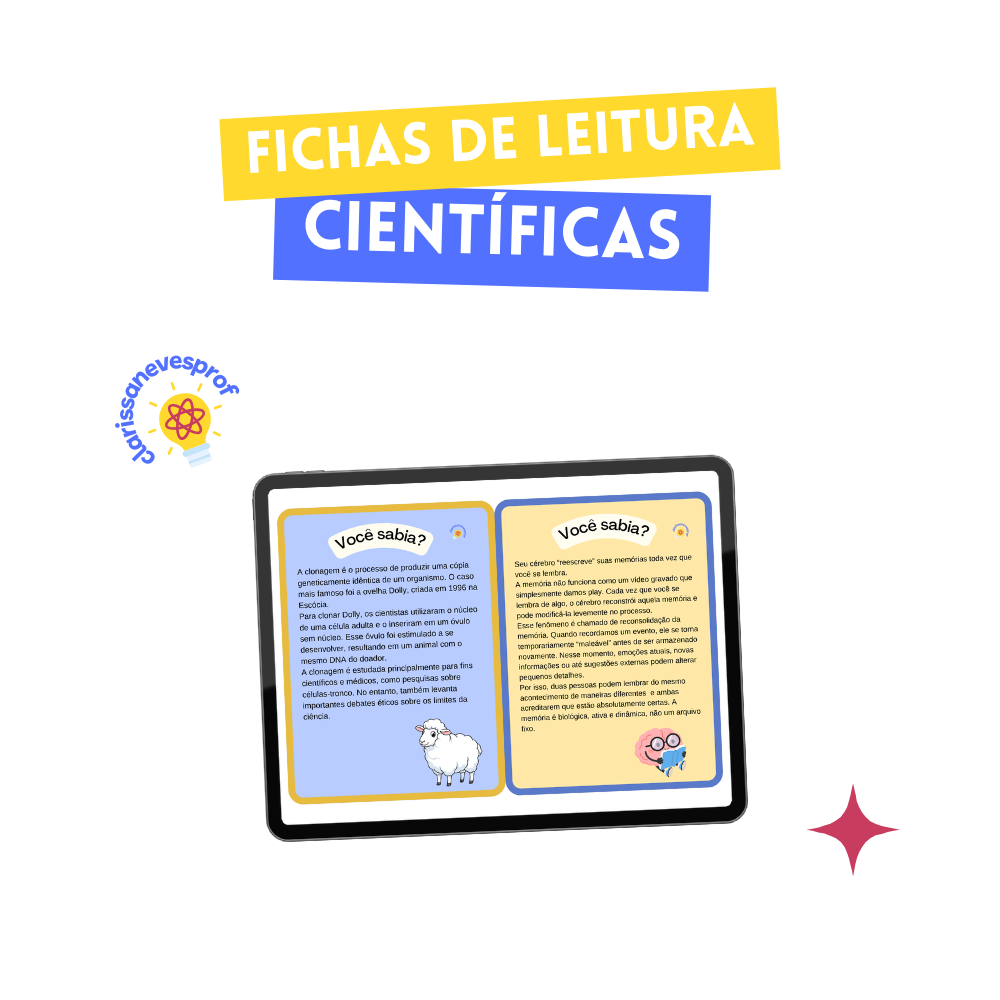 Fichas de leitura científica (leia a descrição)