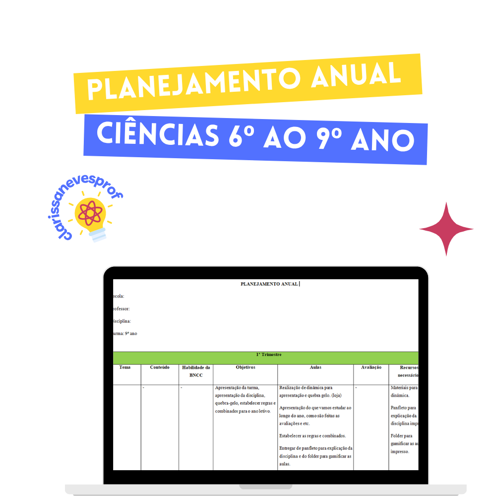 Planejamentos anuais de Ciências 6º ao 9º (leia a descrição)
